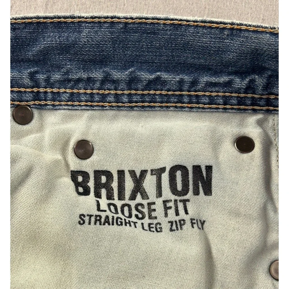 RL Polo Jean Co Ralph Lauren Jeans Mens Brixton Loose Straight Blue Denim